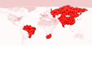 BRICS countries atlas low poly by Britto.design